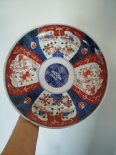 Plat Porcelaine Décor Imari Japon Chine