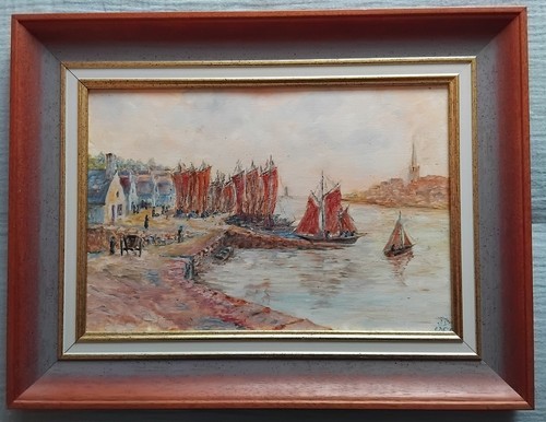 Tableau paysage breton huile - breton,