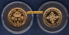 Médaille Ecu D'Or Compiègne 1589 BE OR L'Or De la France + Certificat