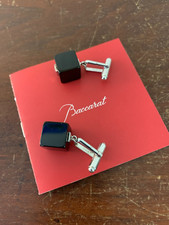 Black Baccarat Crystal Pair Cufflinks