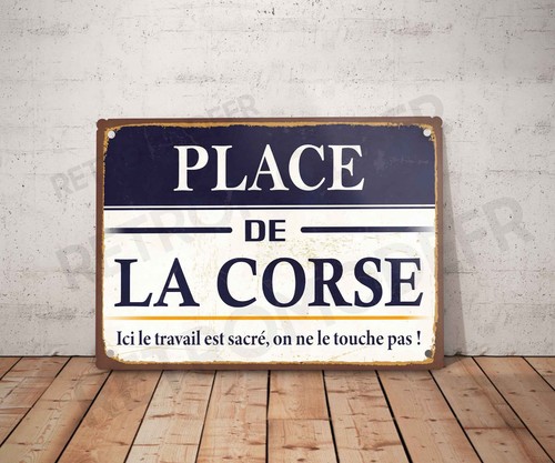 Plaque métal vintage place - vintage,