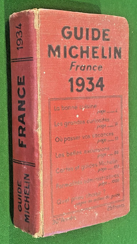 Guide michelin rouge - michelin, 1934