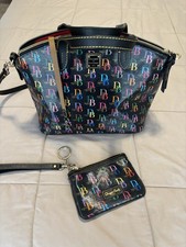Dooney & Bourke DB 75 Multi Domed Satchel with Wristlet Black/Black NWOT