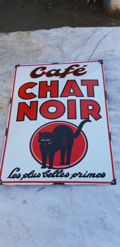 Plaque émaillée café - plaque,