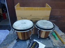 New Tycoon Percussion Wooden Bongo Drums 6" & 7" w/ Tags