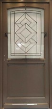 Porte D'entrée Bois Vitrée