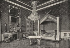 OISE. Compiègne. Ancienne Chambre a Coucher de L'Empereur 1895 old print