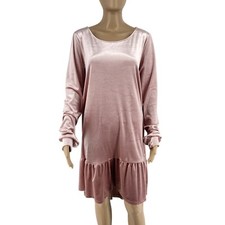 Robe À Ligne En Velours Rose