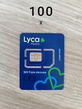 Lot De 100 Cartes sim LYCA Lycamobile 0€ Credit A Recharger Pour Activer
