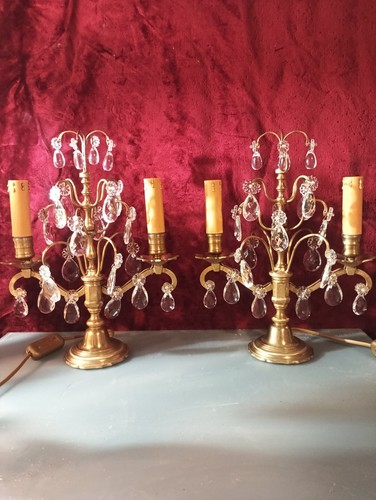 Paire girandoles lampe - lampe, en