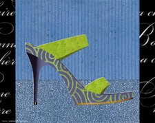 Vintage Chaussure Bleue "Blue