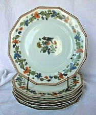 6 assiettes plates porcelaine
