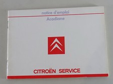Notice d'entretien Citroen Acadiane Statute 1985