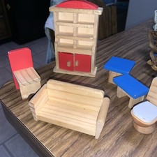 Miniature Wooden Doll House Furniture