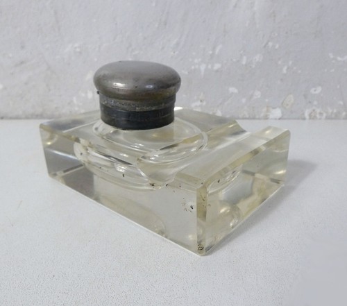 Ancien encrier verre et - encrier, en