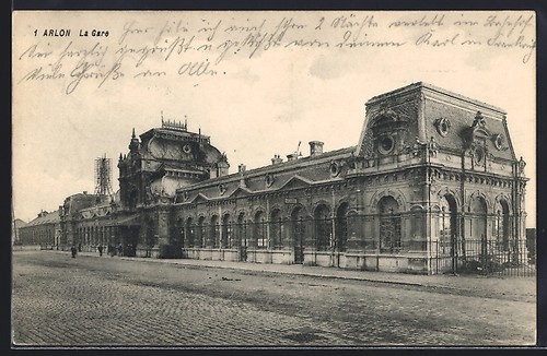 Cpa arlon gare 1914 - gare,