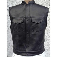 Bad Company / Cha Cha Kutte BILLY gilet en cuir lisse