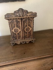 Coffre à Bijoux Ancien époque 19eme bois et sculpture