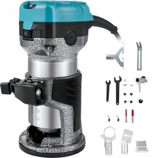 VEVOR 800W Fraise Défonceuse Électrique avec Base Fixe 3 Pinces Trimmer Router