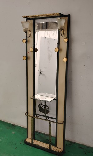 Porte manteau miroir métal - porte-manteau,