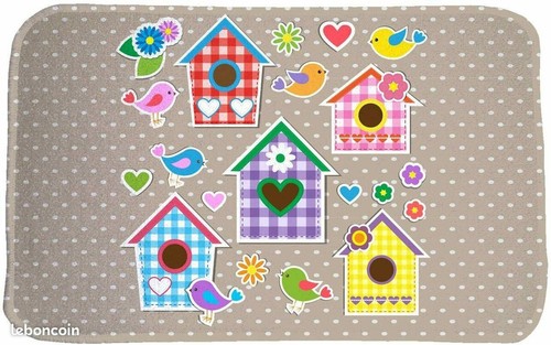 Tapis enfant oiseaux maison - enfant,