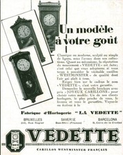Vintage Vedette Horlogerie 1929 Magazine Issue Advertising