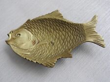 Bronze ART NOUVEAU FISH ASHTRAY empty pocket old collection decoration