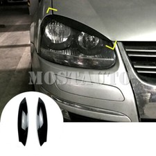 For Volkswagen VW Golf 5 GTI MK5 Black Headlight Eye Lid Eyebrow Cover 2005-2007