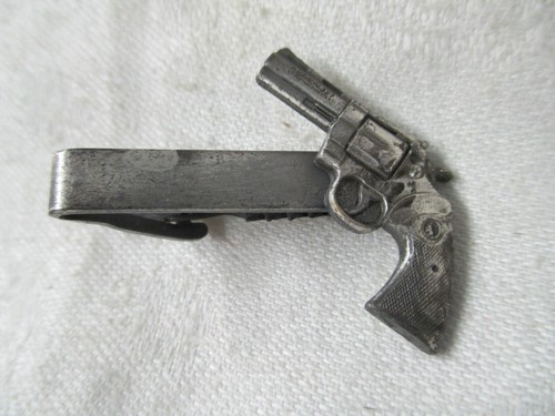 Vintage tie clasp - vintage, pistol