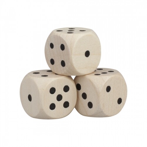 Dés cubes 30mm bois - 30mm,