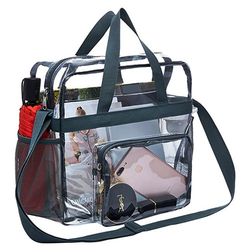 Clear pvc tote pack - clear,
