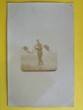 Post Card Photo CAMP TENT Service MILITARY SOLDIER Uniform