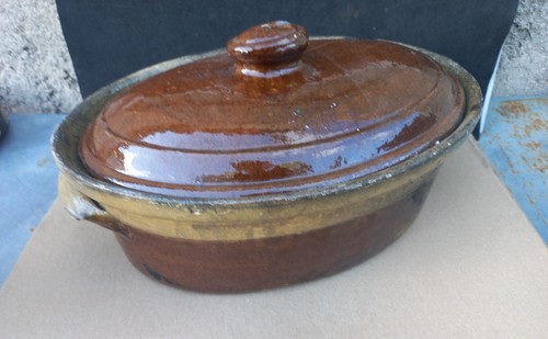 Terrine ancien plat - ancien, terre