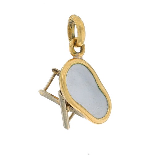 Jaune blanc émail vintage - jaune,