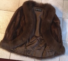 Originale cape vintage en vison marron SAMUEL RINGLER FURS NEW YORK