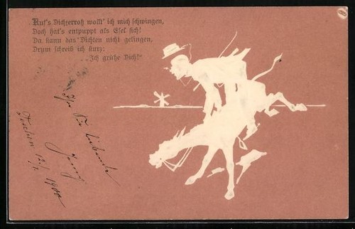 Carte postale gaufrée homme