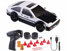 Voiture de drift rechargeable télécommandée - coloris noir et blanc - Simulus