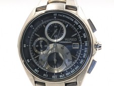 Montre Seiko WIRED Chronograph 7T92-0FR0 Quartz Homme Titane Cadran Noir...