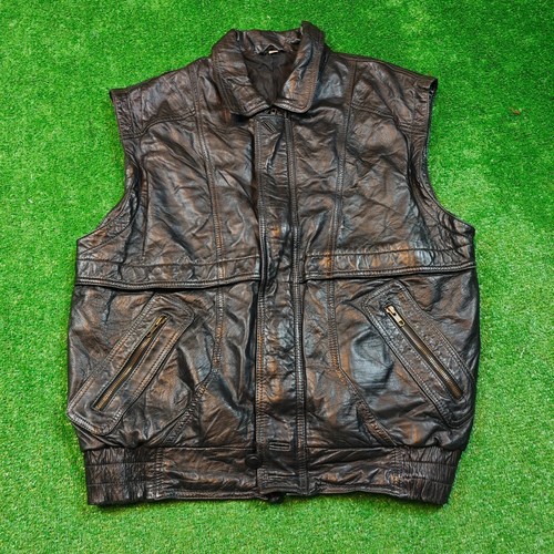 Veste gilet cuir - , homme