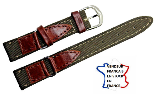 Bracelet montre 14mm tissu - bracelet, ;