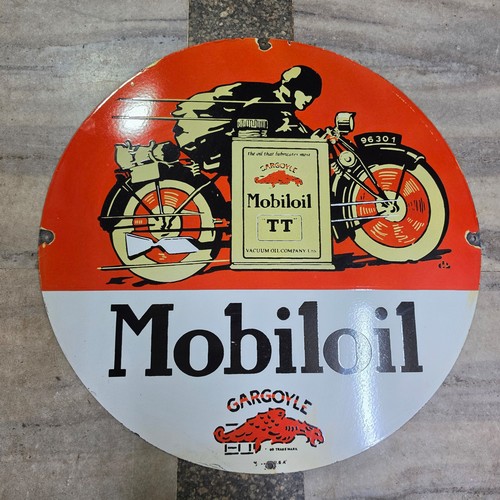 Mobiloil porcelain enamel - mobiloil, tt
