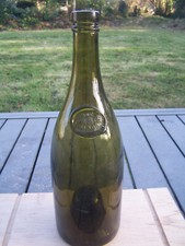 bouteille liqueur jaune verte