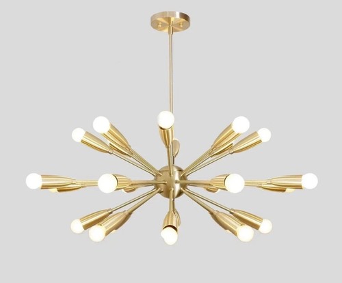 Lampe lustre laiton fait - lustre,