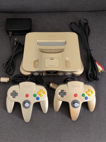 Nintendo n64 dorée toys - 64, or