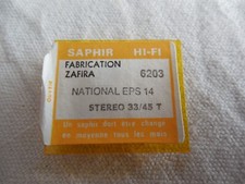 SAPHIR DE TOURNE DISQUE fabrication ZAFIRA POUR NATIONAL EPS 14