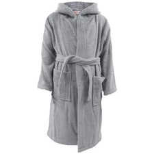 A2Z 4 Kids Peignoir De Bain À Capuche En Coton 100% Gris Acier En Éponge