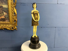 Bronze Sculpture of a girl The Innocence Art Deco after Demetre Chiparus