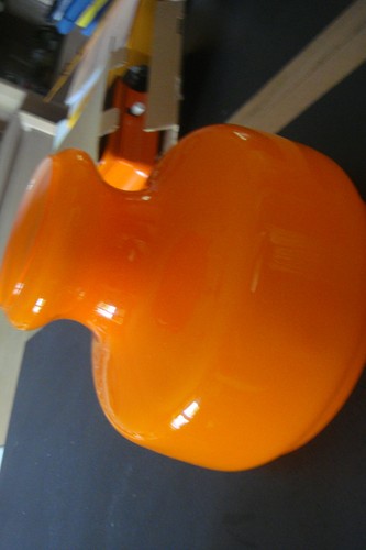 Globe orange verre - orange, pour