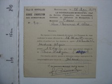 1959 Facture Veterinaire