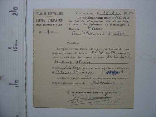 1959 facture veterinaire - 1959,